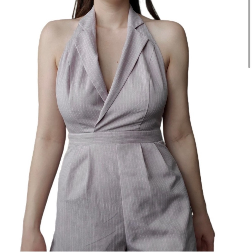 [Charlotte Russe] Halter Open Back Romper